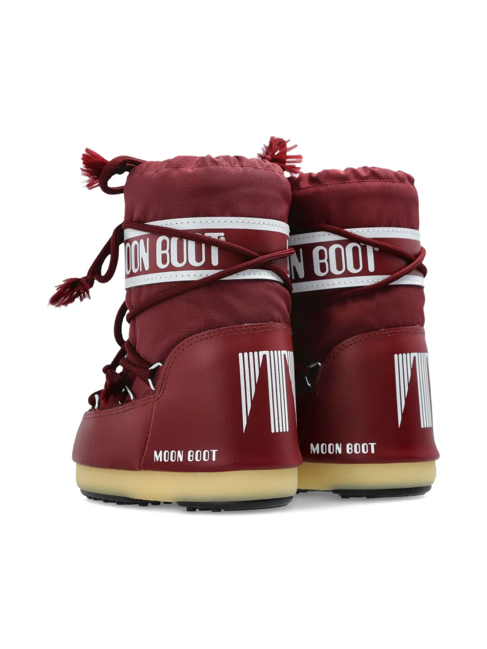 Ботинки на шнуровке с логотипом Moon Boot Kids, красный — фото 3