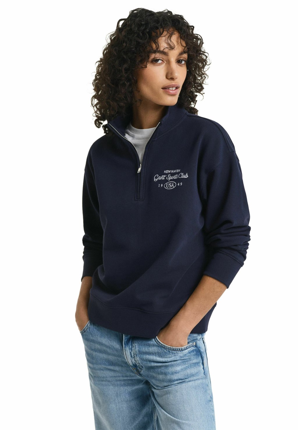 

Толстовка GRAPHIC HALF ZIP GANT, темно-синий