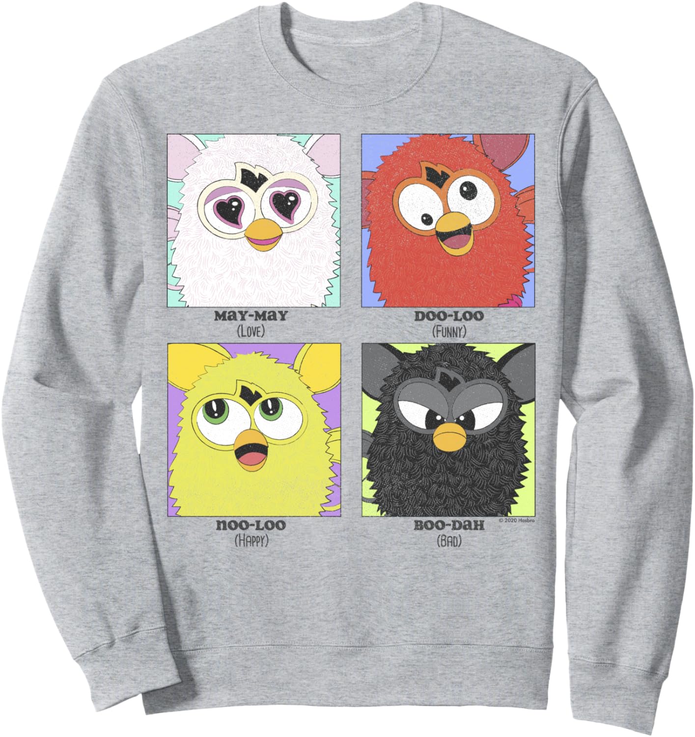 

Толстовка Furby Emotions Box Up, серая, Серый, Толстовка Furby Emotions Box Up, серая