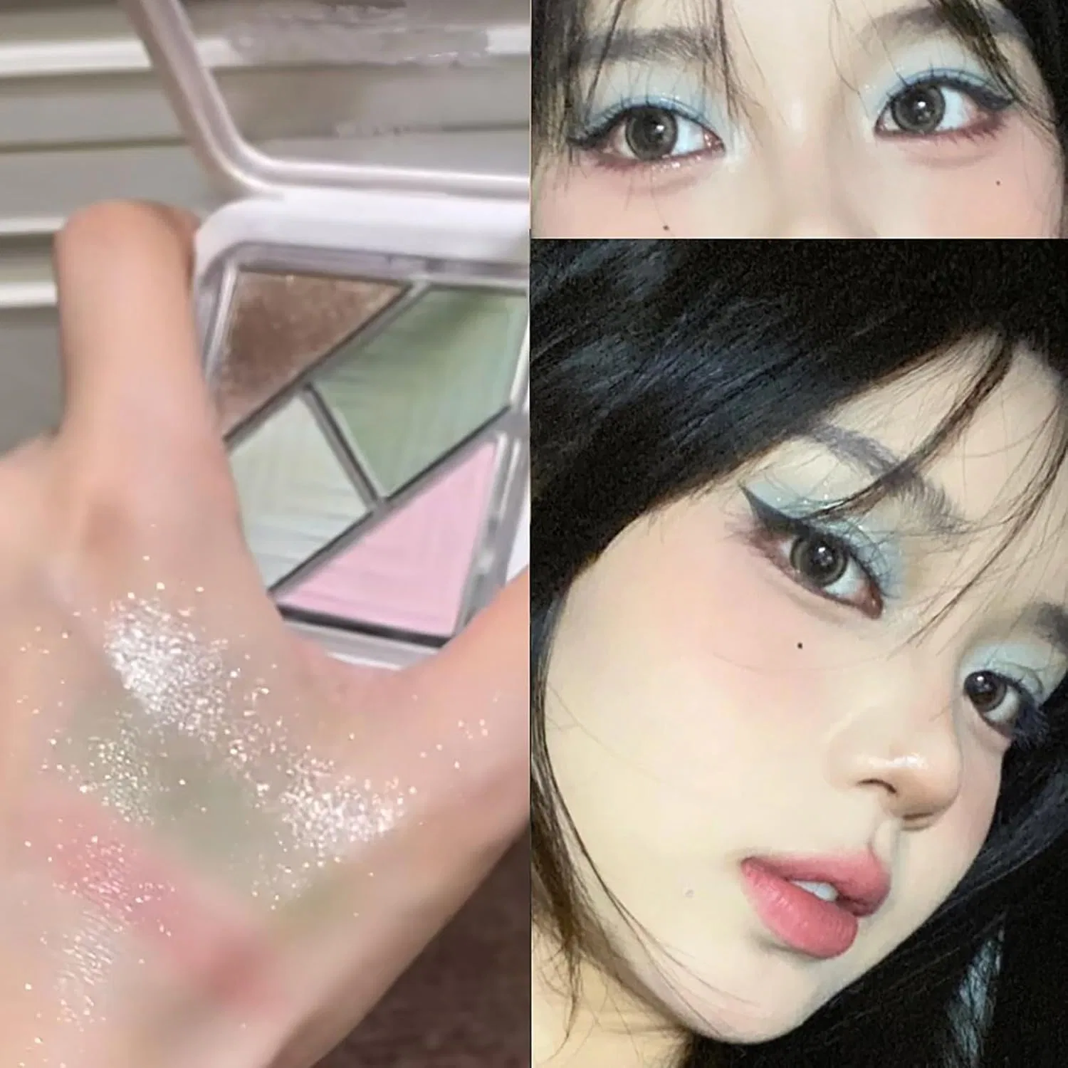 Тени для век 4 цвета зеленый Generic — фото 2