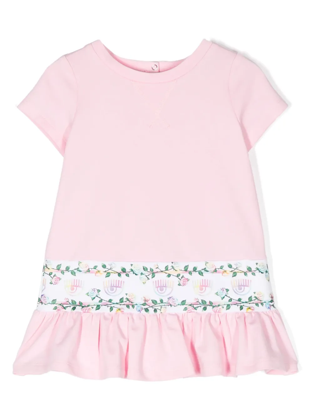 

Платье-футболка с логотипом Chiara Ferragni Kids, розовый
