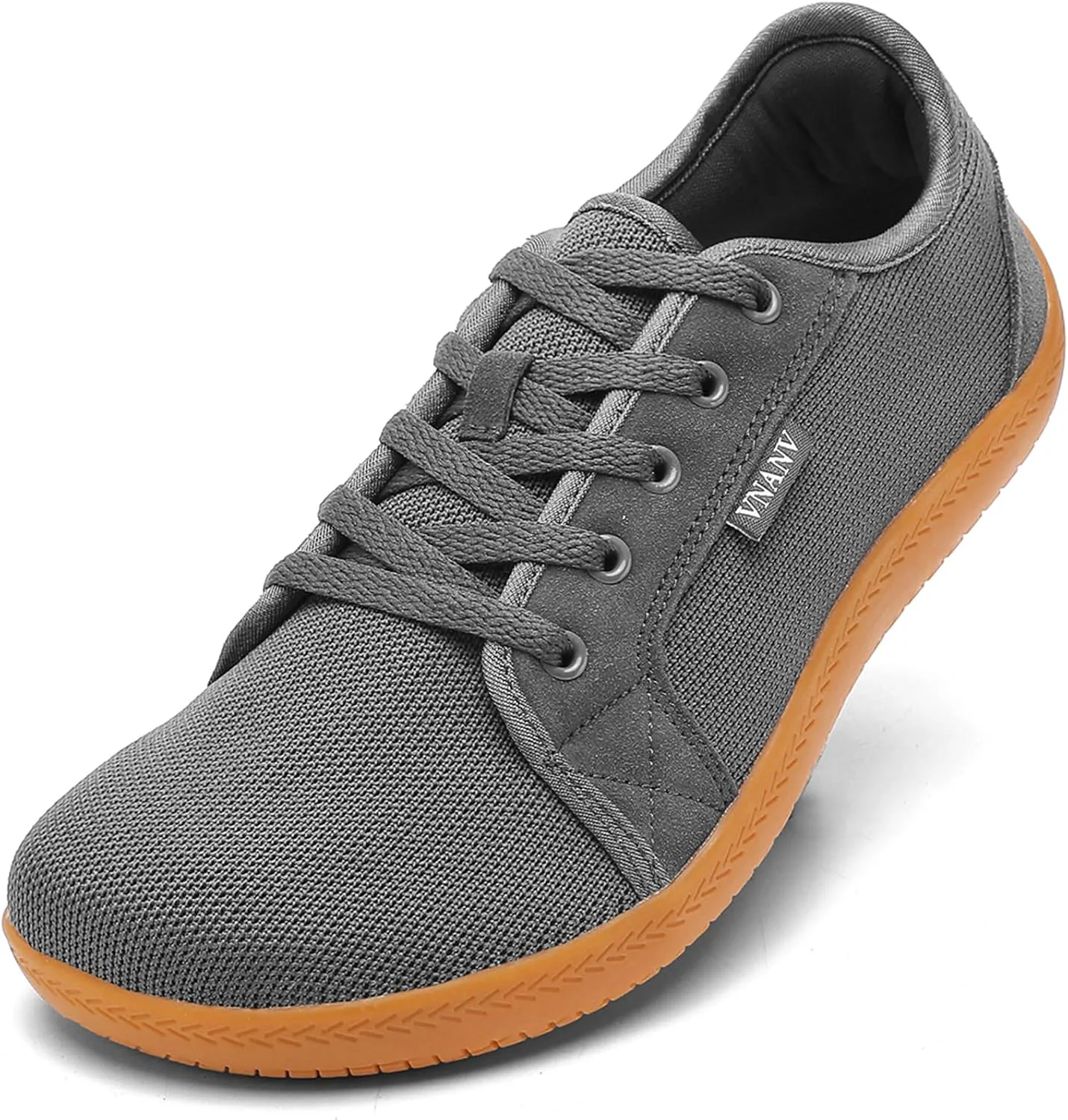 

Мужские босоногие кроссовки с широкой носочной частью | Минималистичные кеды с нулевым перепадом для ходьбы и занятий в зале | Дышащая сетчатая обувь для кросс-тренинга | Легкие, естественные ощущения для равновесия и осанки VNANV, серый