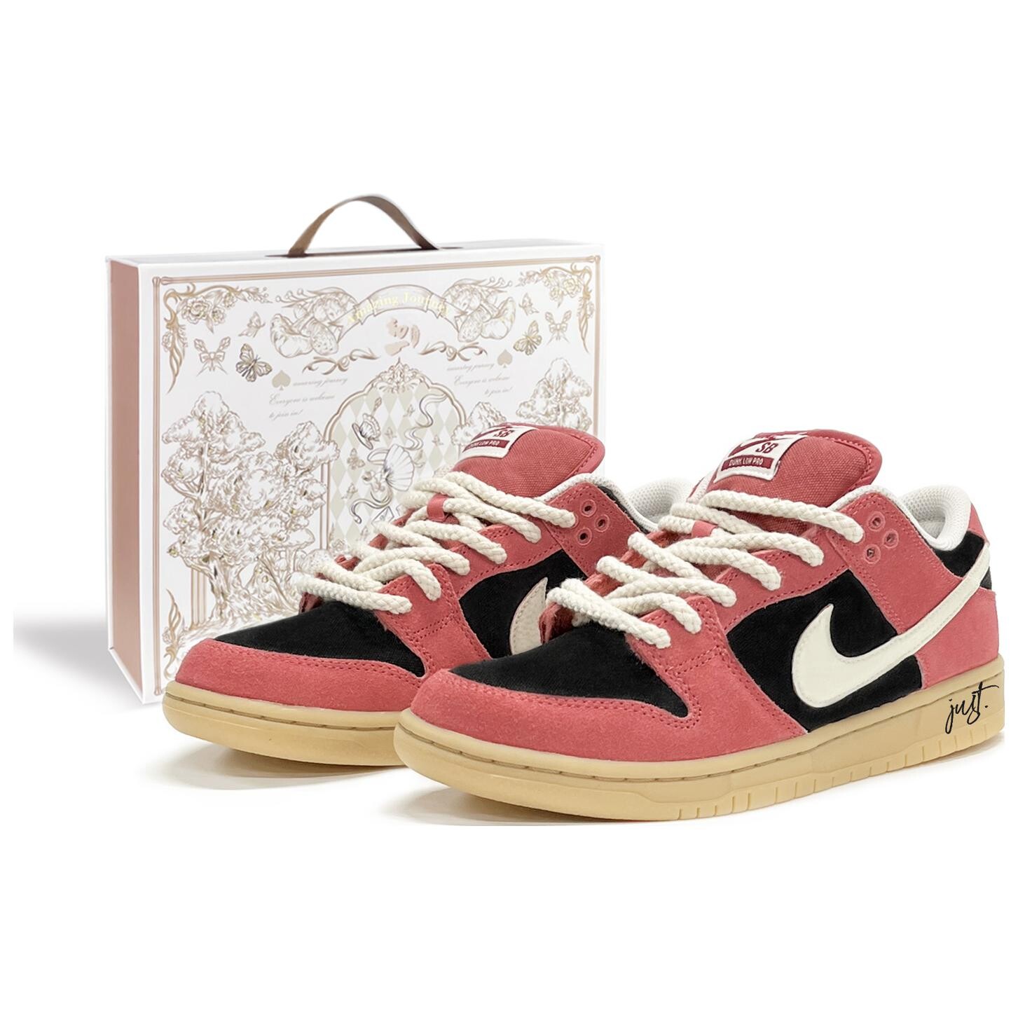 

Кроссовки Nike Dunk SB Skateboard Shoes Unisex Low-Top Black Red