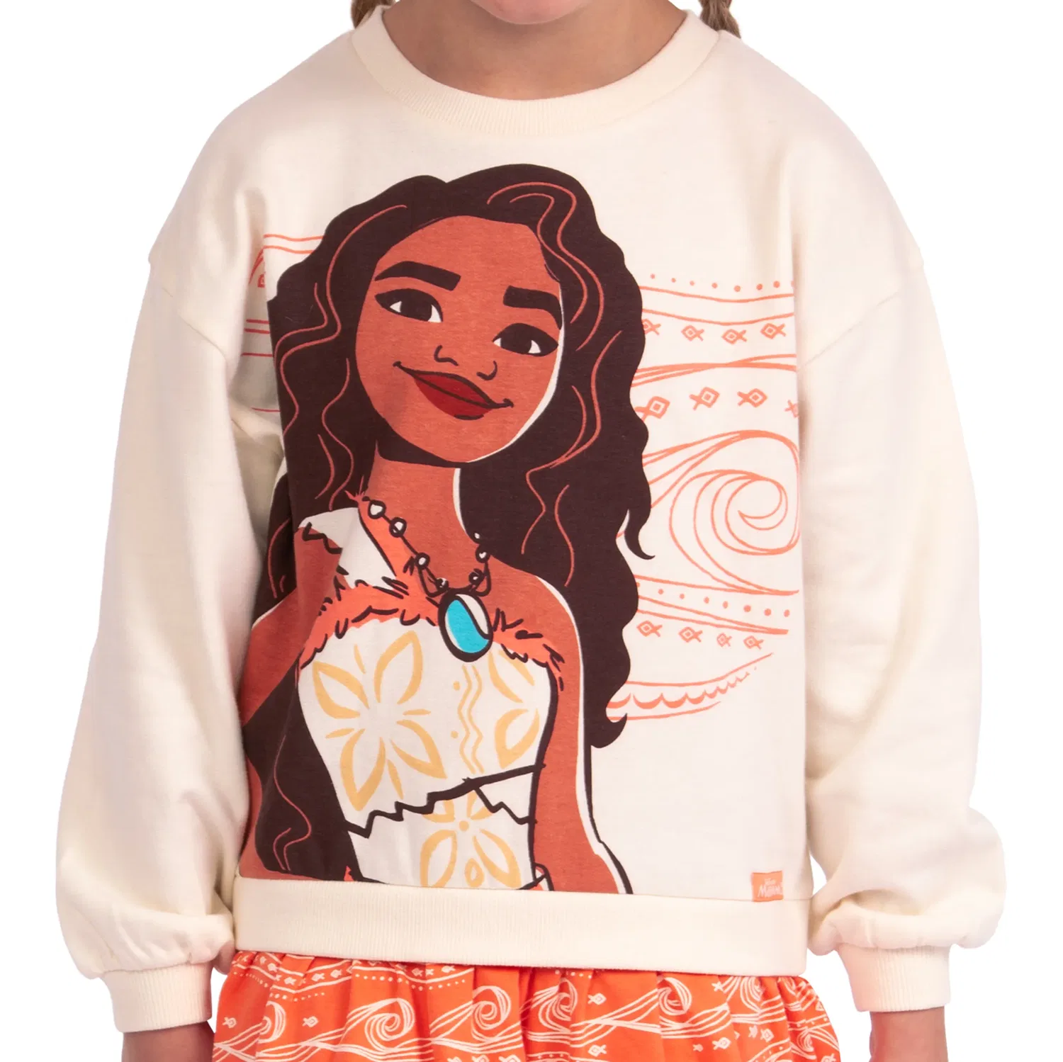 Платье для девочек с принтом Moana Disney, оранжевый — фото 3