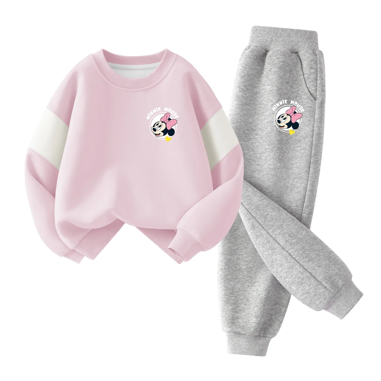 Детская повседневная спортивная футболка с круглым вырезом Disney, Di'e K Cherry Blossom Pink+Di'e K Gray