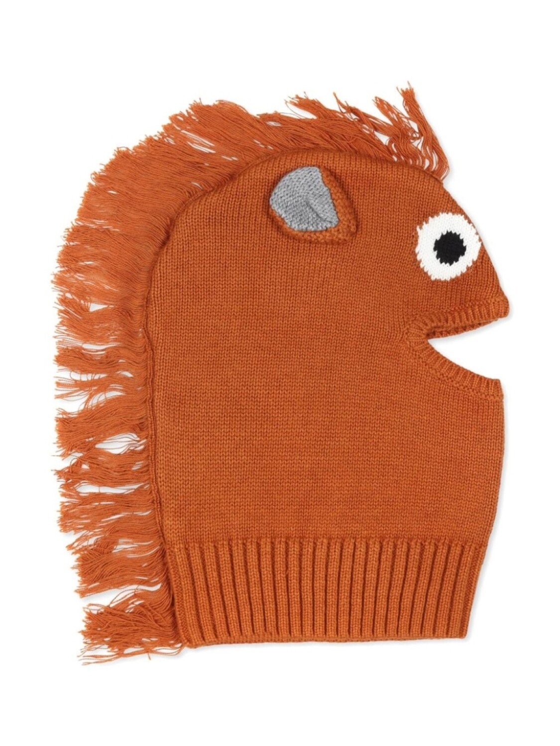 

Stella McCartney Kids вязаная балаклава для лошади, коричневый