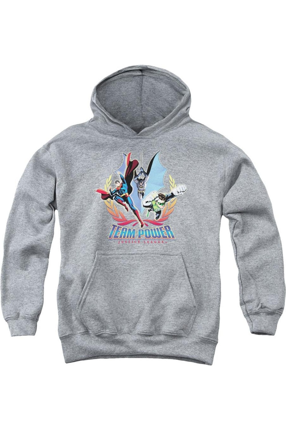 

Толстовка с капюшоном Justice League of America Team Power для молодежи Gildan, Athletic Heather