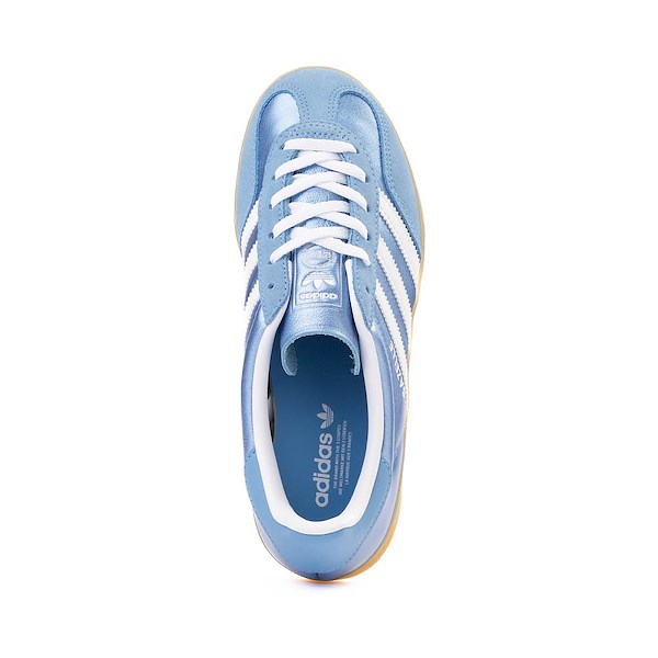 Кроссовки Womens adidas Gazelle Indoor Athletic Shoe, цвет Metallic Blue/White/Gum — фото 2