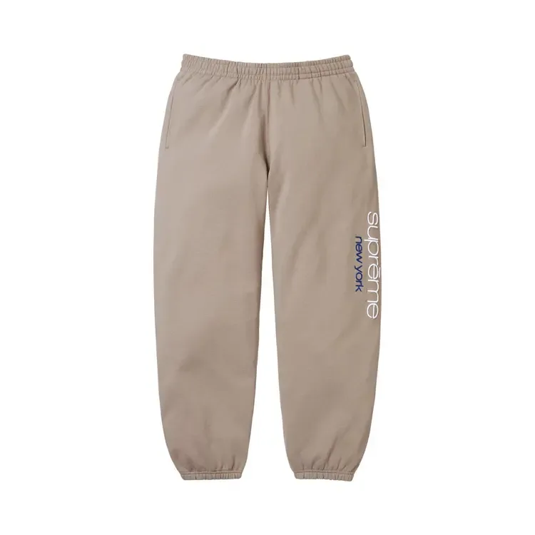 Спортивные штаны Supreme Classic Logo, цвет «тауп», tan