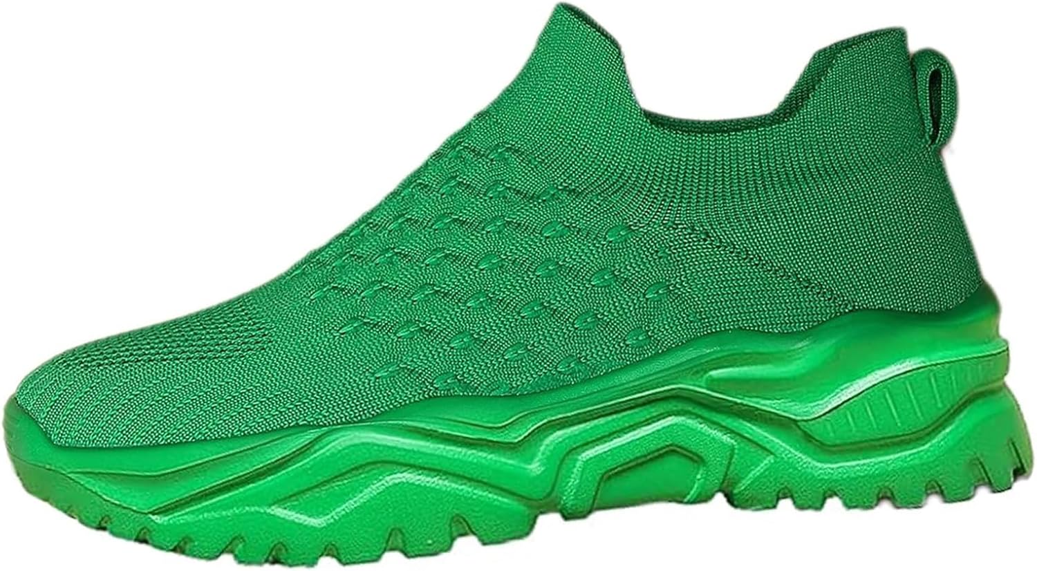 

Мужские и женские кроссовки для бега, слипоны, теннисные, для ходьбы, легкие, дышащие, с нескользящей подошвой, на платформе, удобные для работы, спортзала, тренировок Wabkderpu, зеленый
