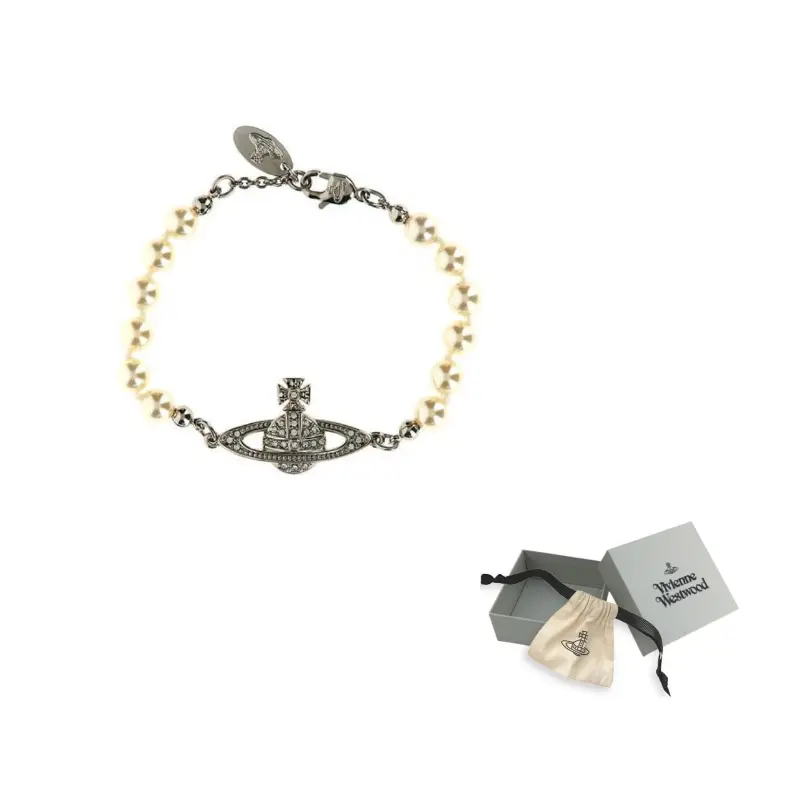 

Браслет с жемчужной орбитальной пластиной Vivienne Westwood