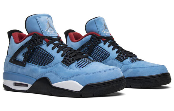 Кроссовки 4 retro x travis scott 'cactus jack' Air Jordan, синий — фото 3