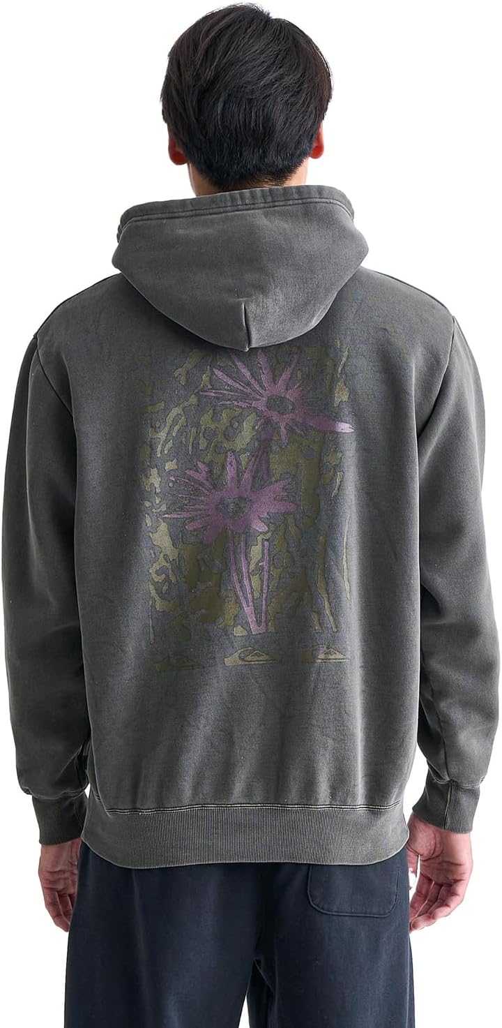 

Мужская толстовка с капюшоном QUIKSILVER с пигментированным рисунком, свободный крой, коричневый