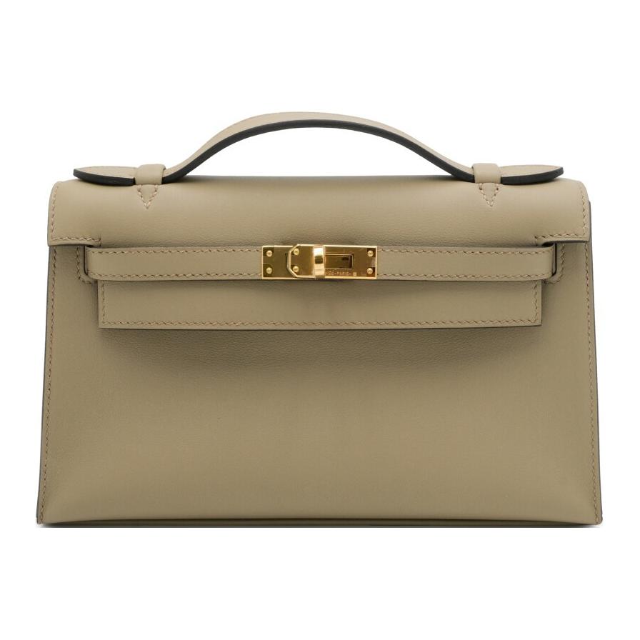 

HERMES Мини-сумка Kelly Swift из кожи Kelly, женская 8Q Marfa бежевого цвета