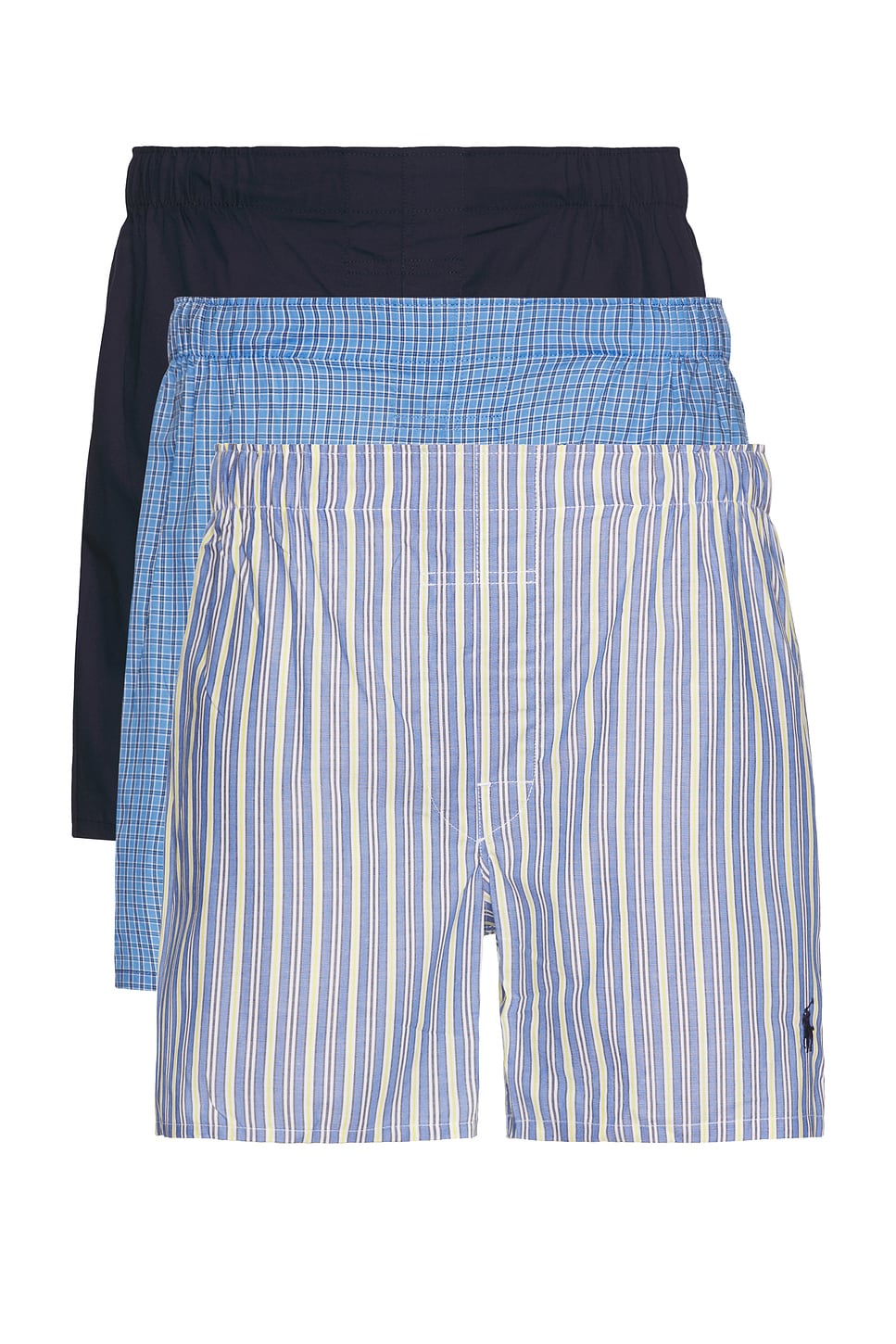 

Классические хлопковые боксеры в упаковке из 3 штук Polo Ralph Lauren, rimini stripe, muller plaid & cruise navy