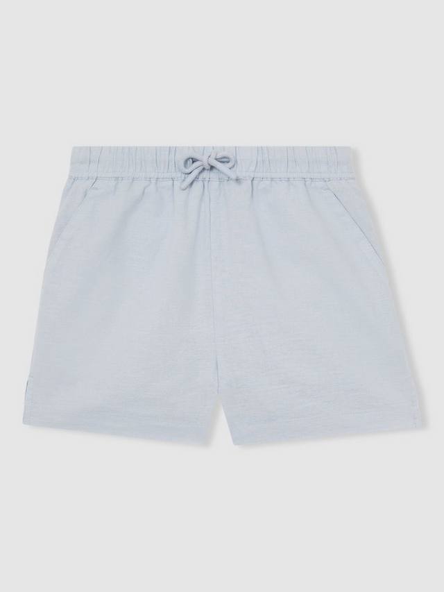 

Детские шорты Cleo с завязками из хлопка и льна Reiss, Soft Blue