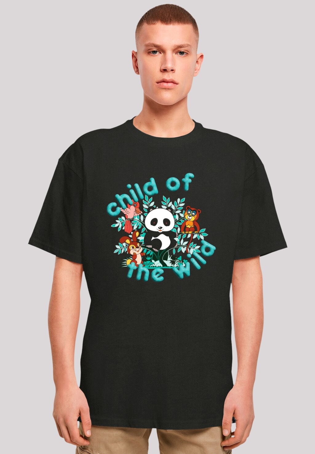 

Футболка с принтом HEROES OF CHILDHOOD TAO TAO CHILD OF THE WILD F4NT4STIC, черный