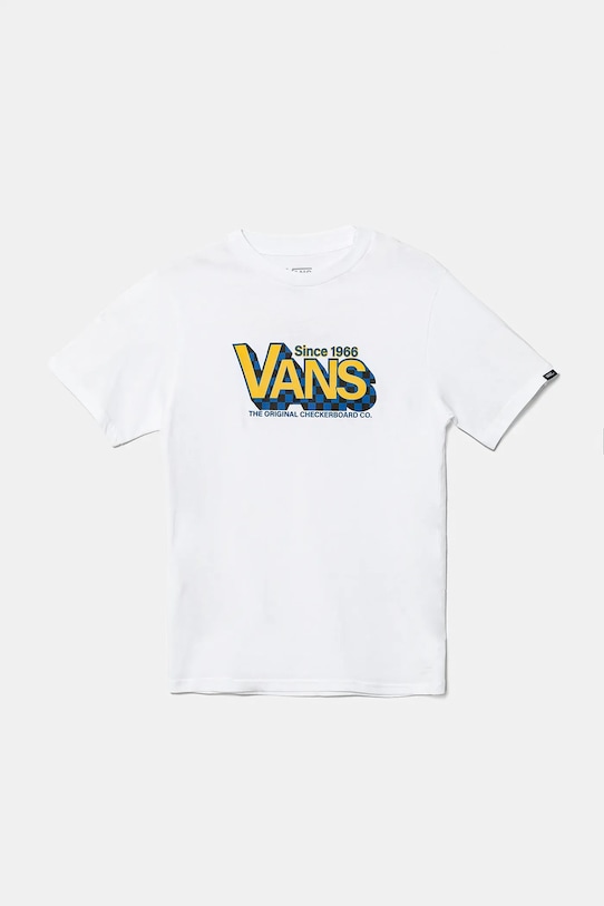 

Детская хлопковая футболка Checker Drop Vans, белый