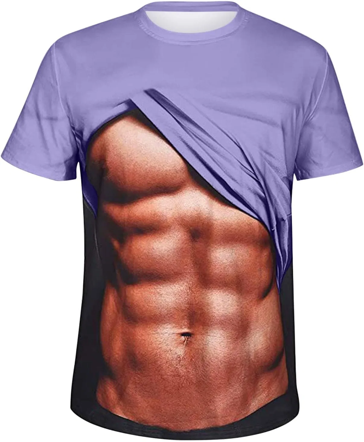 Футболка с графическим принтом, Muscle Print, фиолетовая — фото 3
