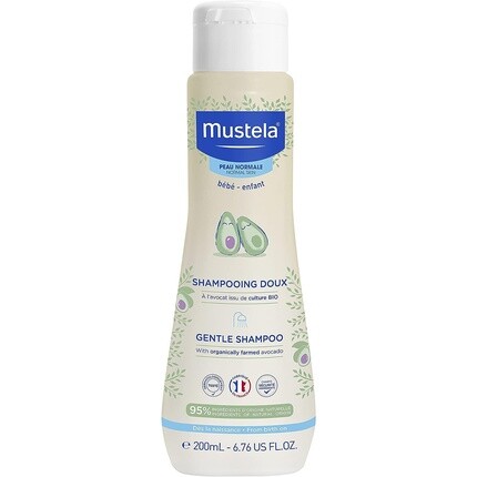 

Детский нежный шампунь с натуральным авокадо 6,76 эт. Оз. 200 мл, Mustela