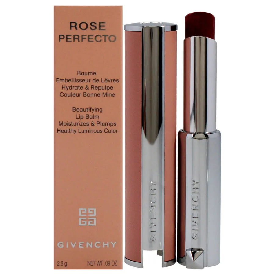 Бальзам для губ с эффектом объема Givenchy Ladies Rose Perfecto 0,09 унции 37 Rouge Graine Уход за кожей 3274872455757