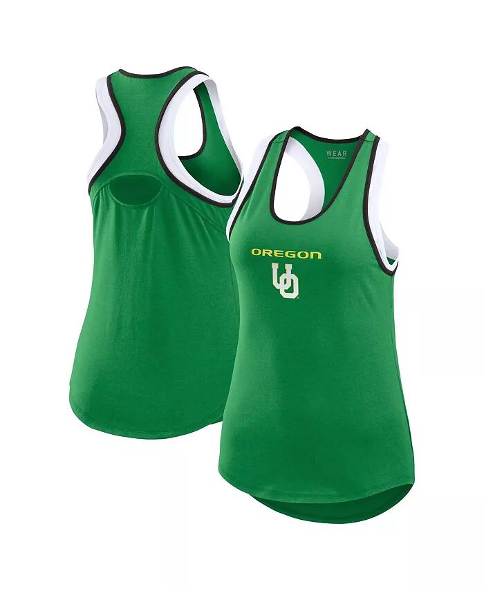

Женская зеленая майка Oregon Ducks с открытым отверстием Razorback WEAR by Erin Andrews