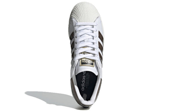 Кроссовки (WMNS) adidas BlackPinkadidas originals Superstar Bold 'White Brown', белый — фото 4