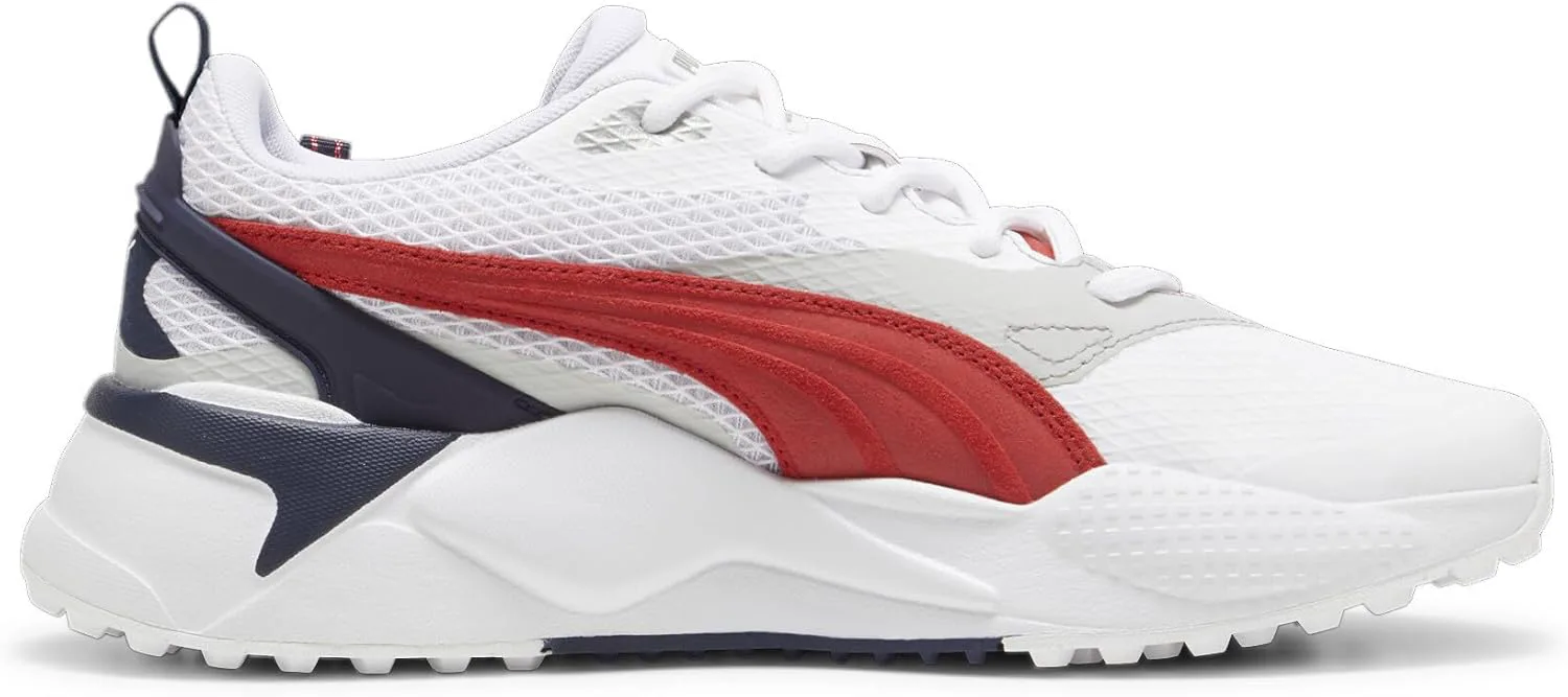 

Мужские спортивные гольф-туфли PUMA (Пума), белый/красный/темно-синий