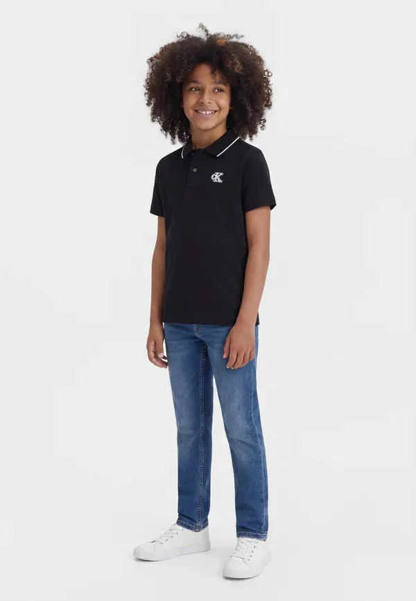 Поло с монограммой Calvin Klein Jeans, черный