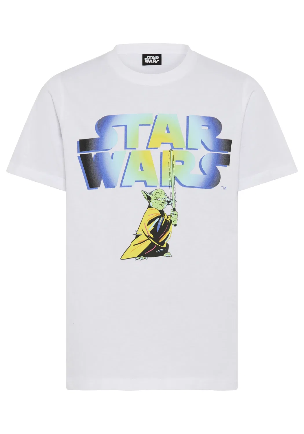 Футболка с принтом Star Wars Yoda Kidsworld, белый