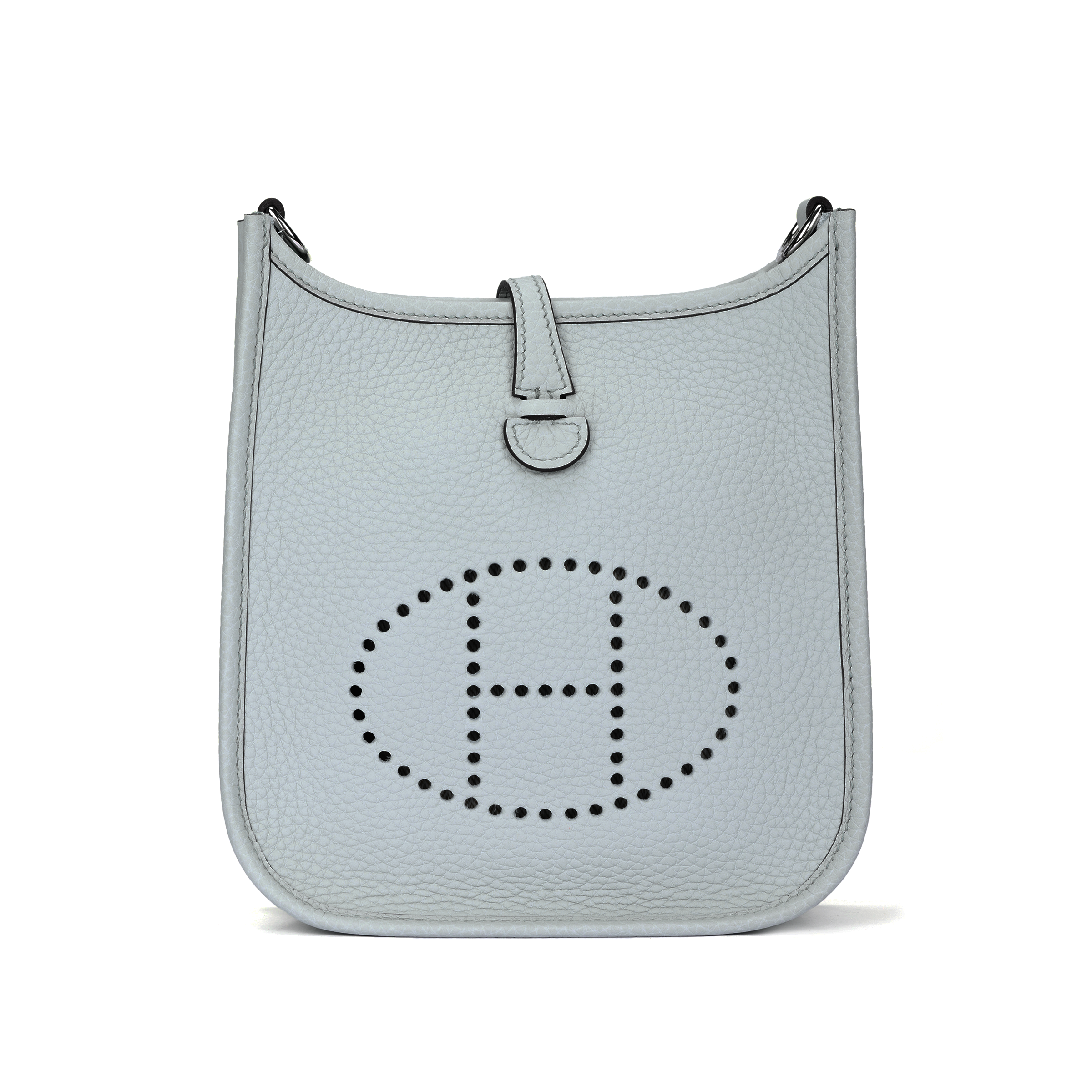 

HERMES Сумка через плечо Evelyne Clemence Bullock Leather Crossbody Bag, 16, женская, 08 Bleu Pale Grail Blue