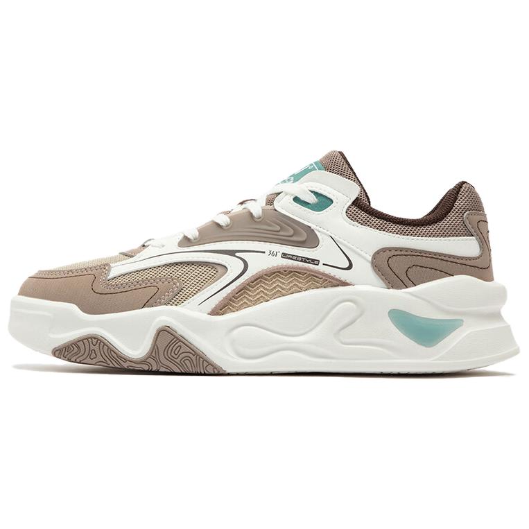 

361° Износостойкие, нескользящие, низкие кроссовки для скейтбординга, мужские, белые, коричневые