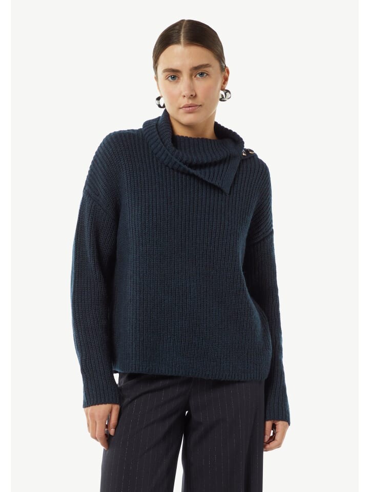 

Пуловер comma Strickpullover langarm, синий