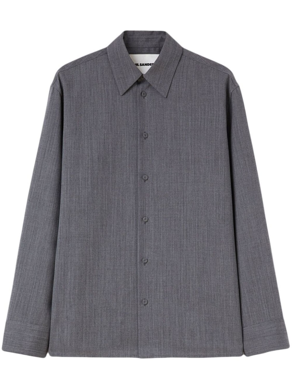 

Jil Sander шерстяная рубашка с длинными рукавами, серый