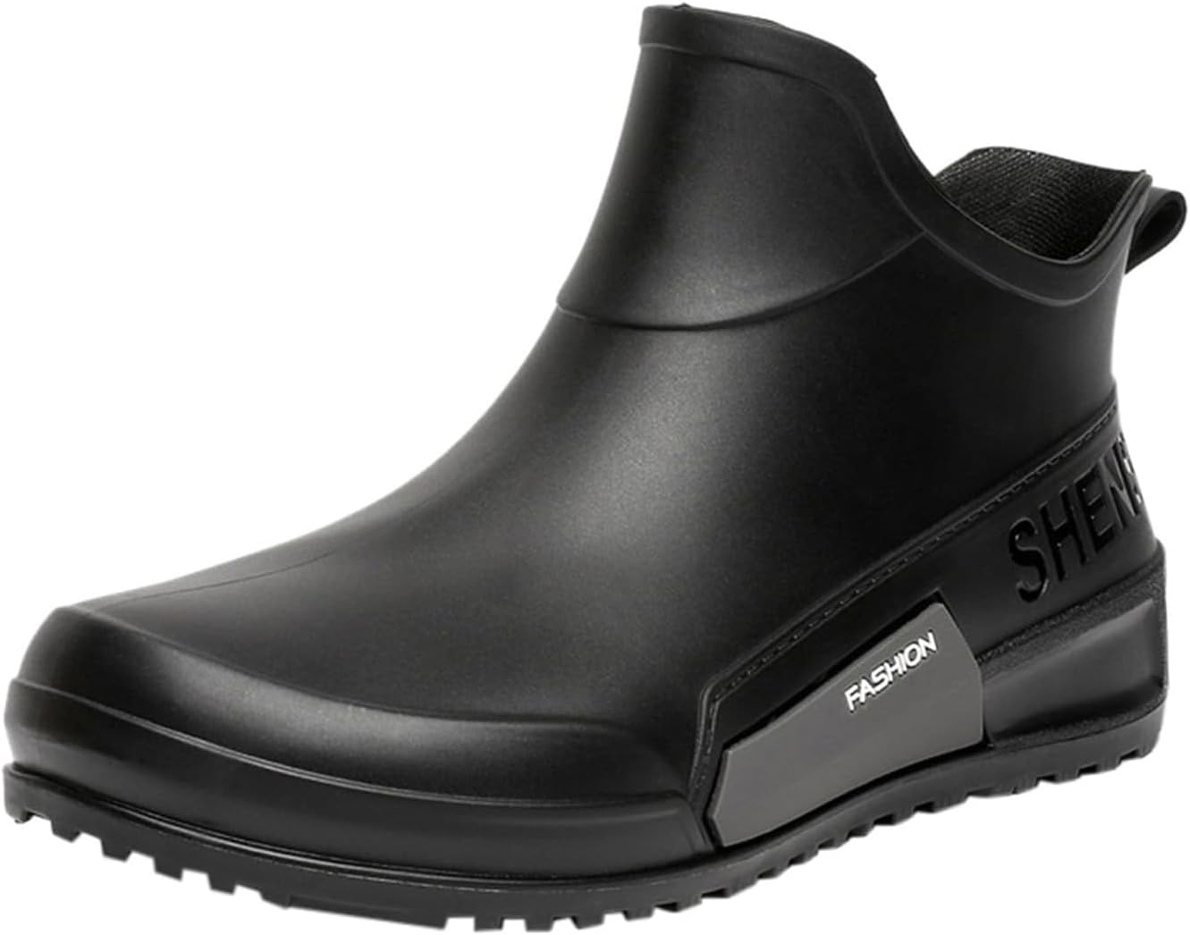 

Резиновые сапоги для женщин и мужчин, модная обувь для пар, прогулочные водонепроницаемые ботинки, невыпадающая подошва, сапожки до середины голени, повседневные резиновые ботинки Челси для рыбалки и кемпинга Lghlmcl, серый