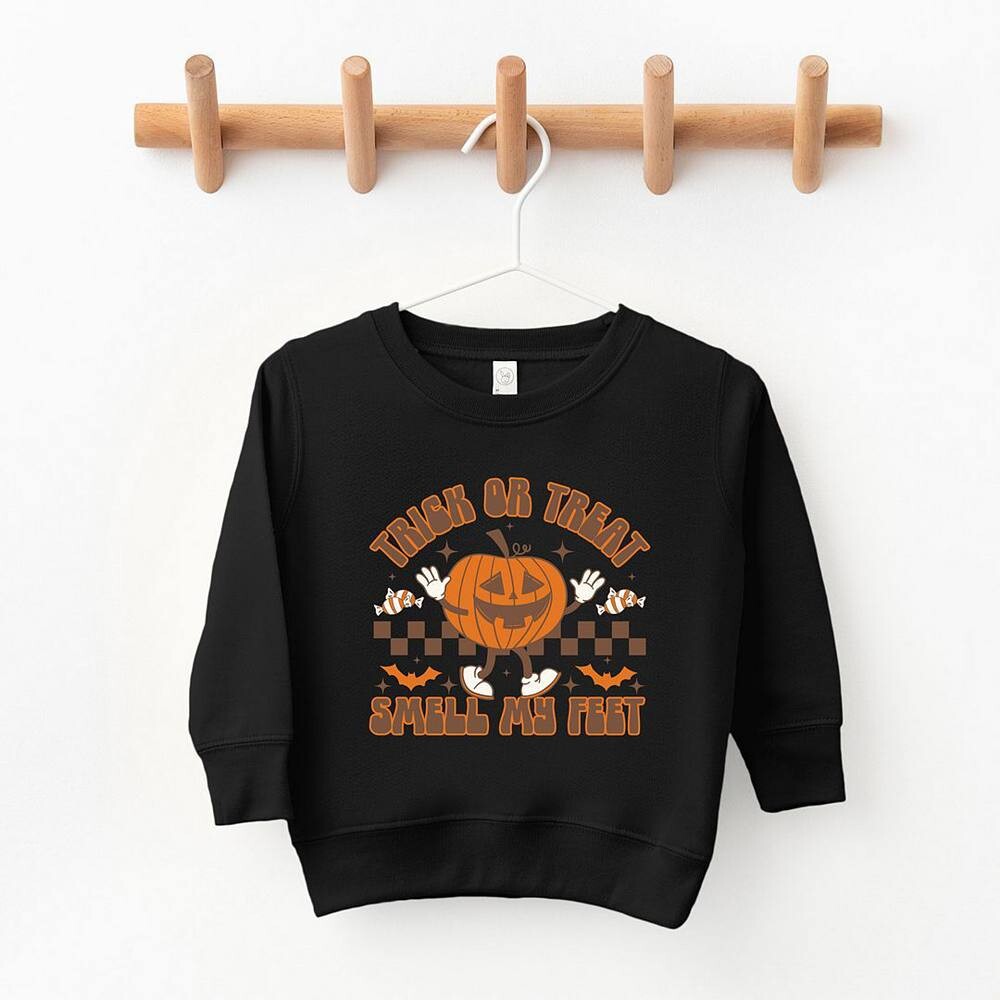 Клетчатый свитшот с рисунком для малышей Smell My Feet The Juniper Shop, цвет Heather Grey — фото 2