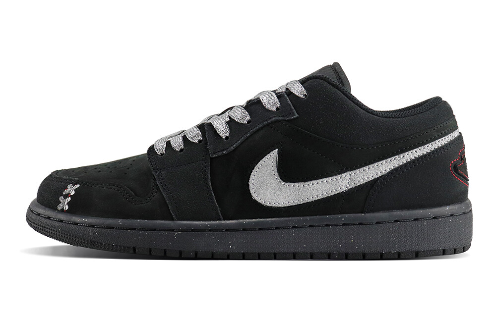 

Кроссовки Air Jordan 1 Vintage Basketball Shoes Men Low-top Black/silver, серебряный, Серый, Кроссовки Air Jordan 1 Vintage Basketball Shoes Men Low-top Black/silver, серебряный