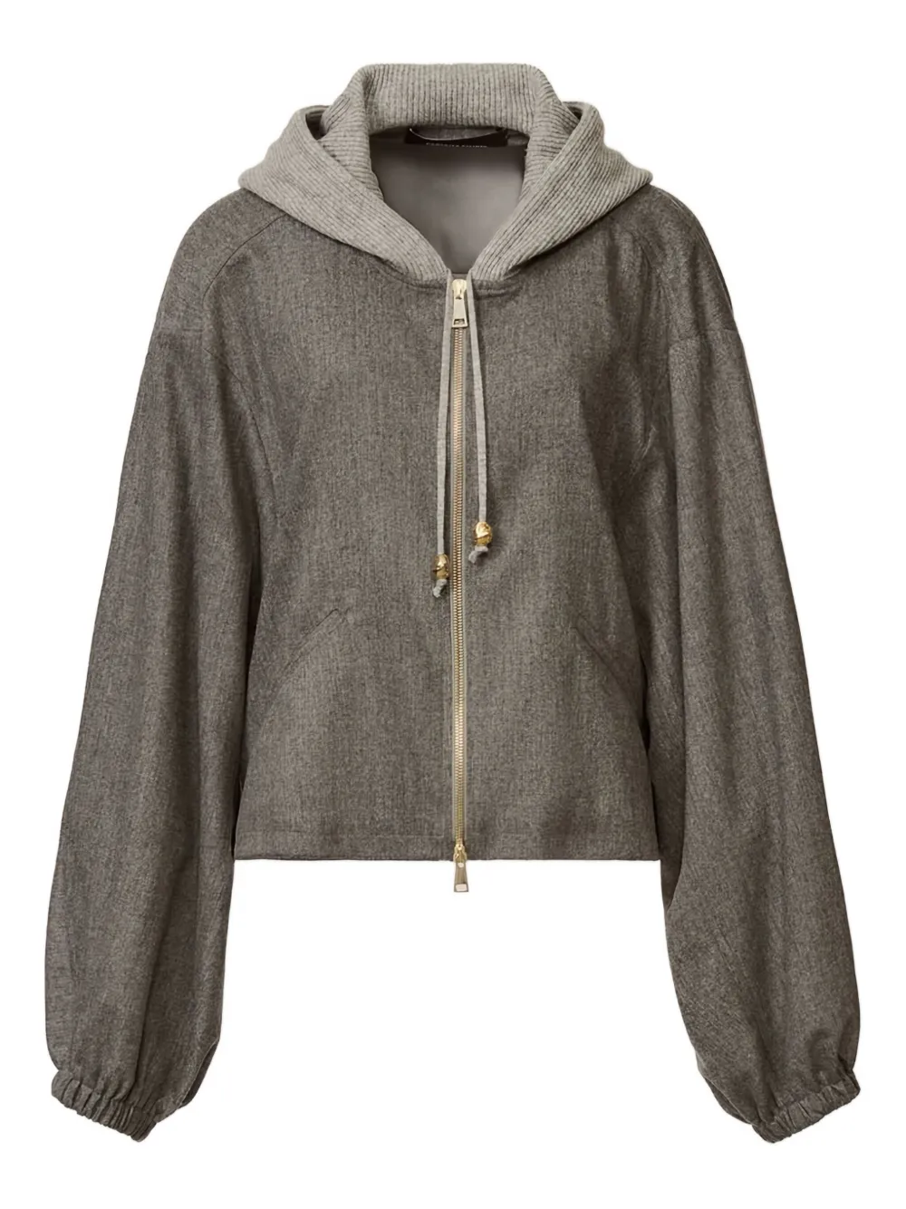 

Куртка с капюшоном и рукавами-баллонами Fabiana Filippi, серый