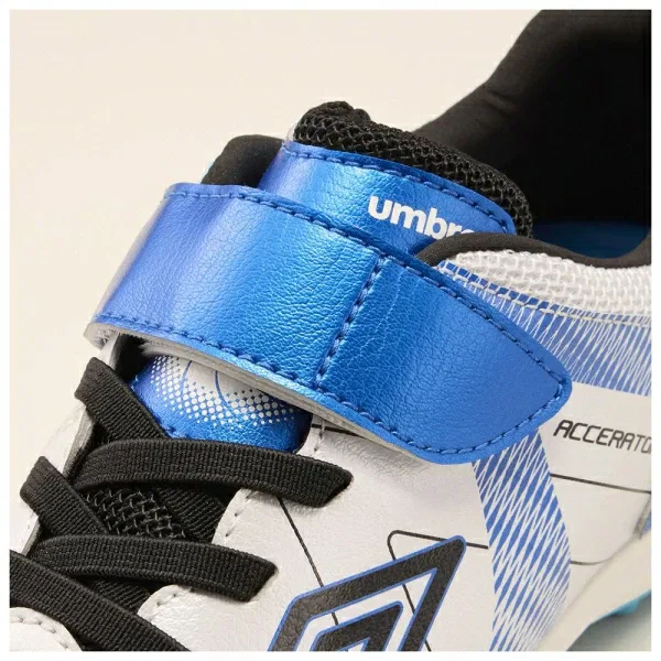 Детские тренировочные бутсы Umbro Accerator SB JR Wide, белый/синий, размер 23.0cm - 35 RU — фото 4