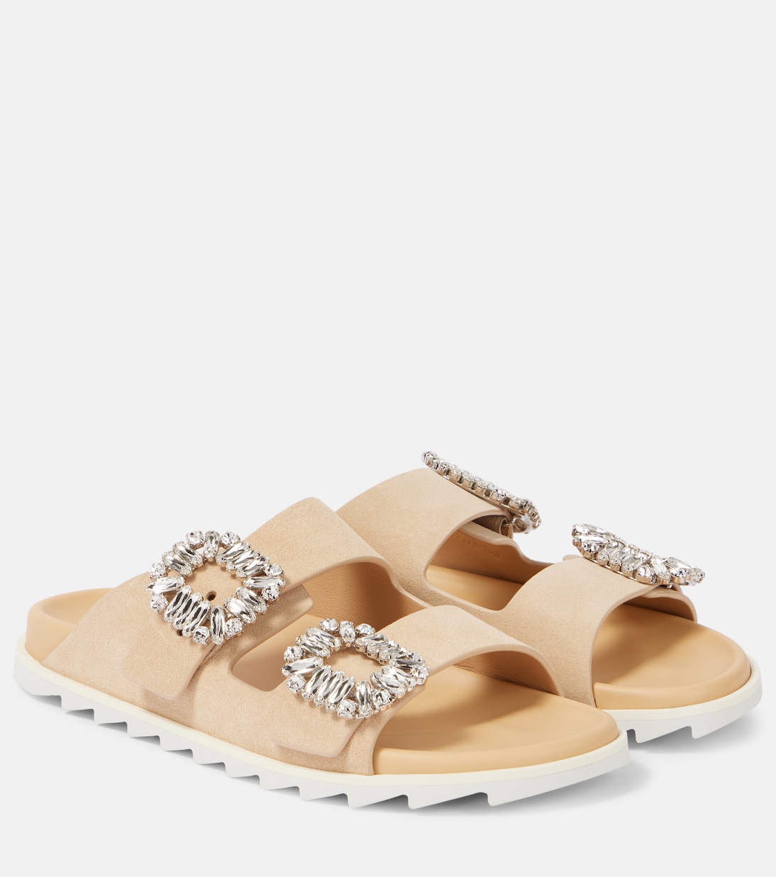 Замшевые шлепанцы Slidy Viv' Roger Vivier, Carne