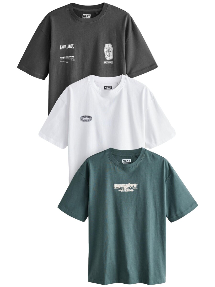 

Рубашка Next, цвет Dark grey/Emerald/White
