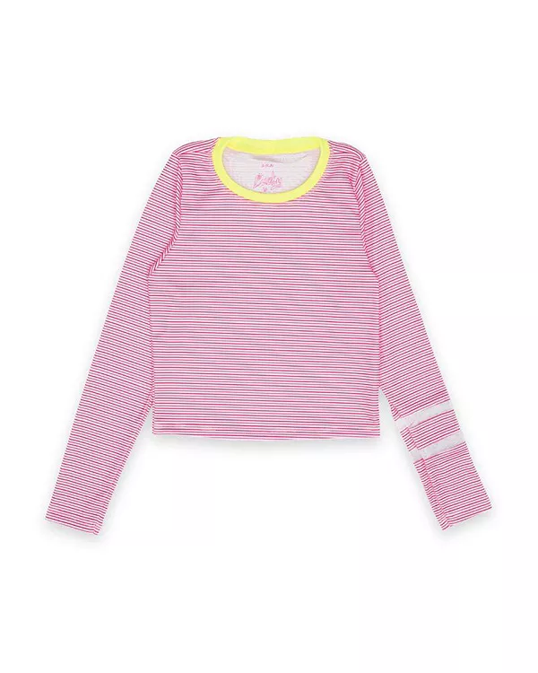 

Футболка с длинными рукавами "Победная серия" для девочек - маленький ребенок, большой ребенок Lucky In Love, розовый