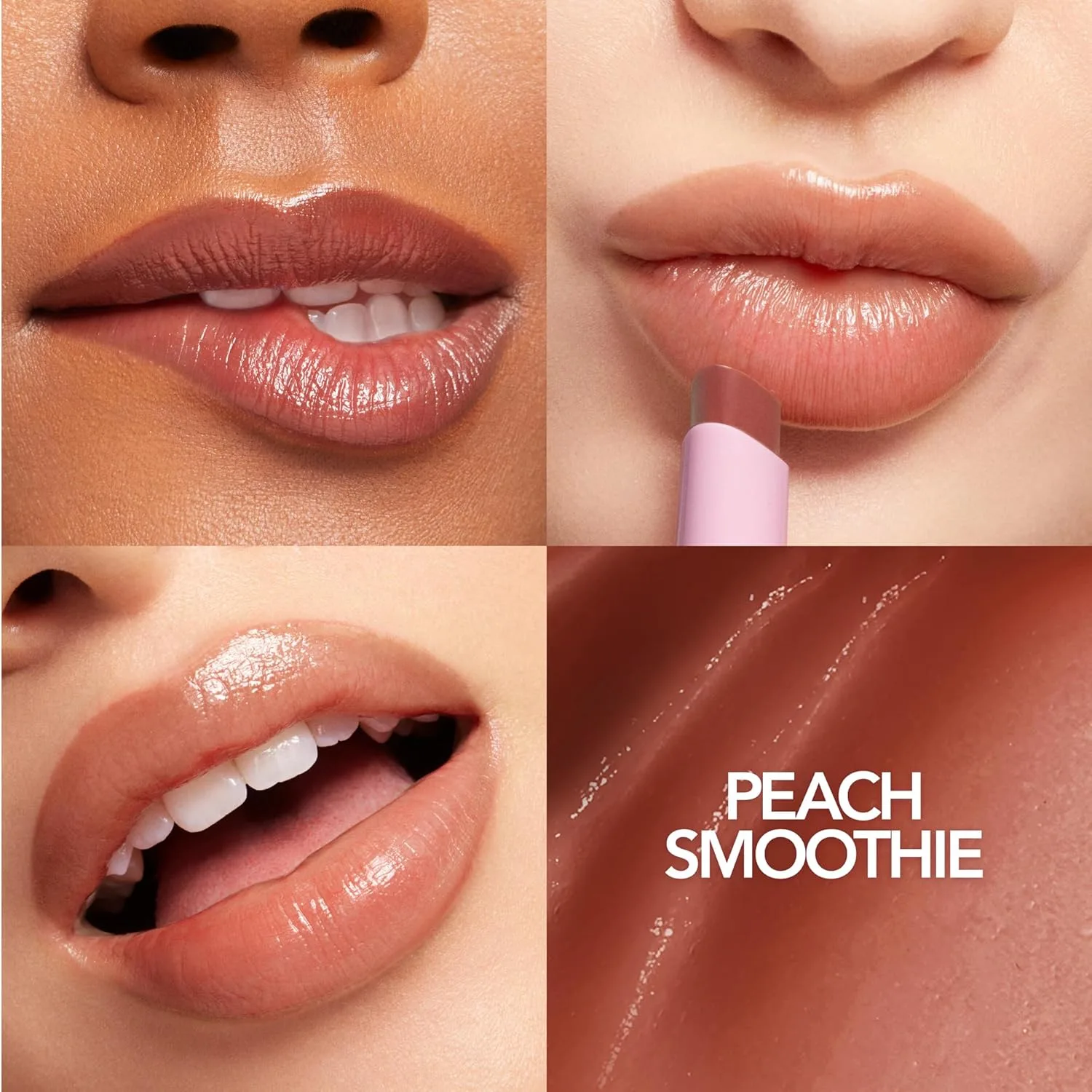 Buxom Full-On Plumping Lip Glow Balm, тонирующий бальзам для губ, увлажняющее и питательное средство для губ с гиалуроновой кислотой и маслом ши, не тестируется на животных., Peach Smoothie — фото 3