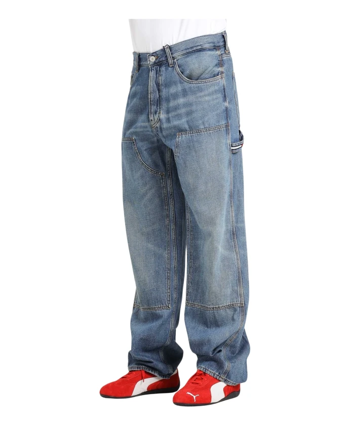 

Джинсы свободного кроя с вышивкой. Tommy Jeans, синий