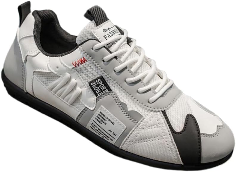 

Мужские модные спортивные кроссовки большого размера - легкие, удобные, дышащие, повседневные и универсальные, подходят для активного отдыха и ежедневного использования Clolinde, белый/серый