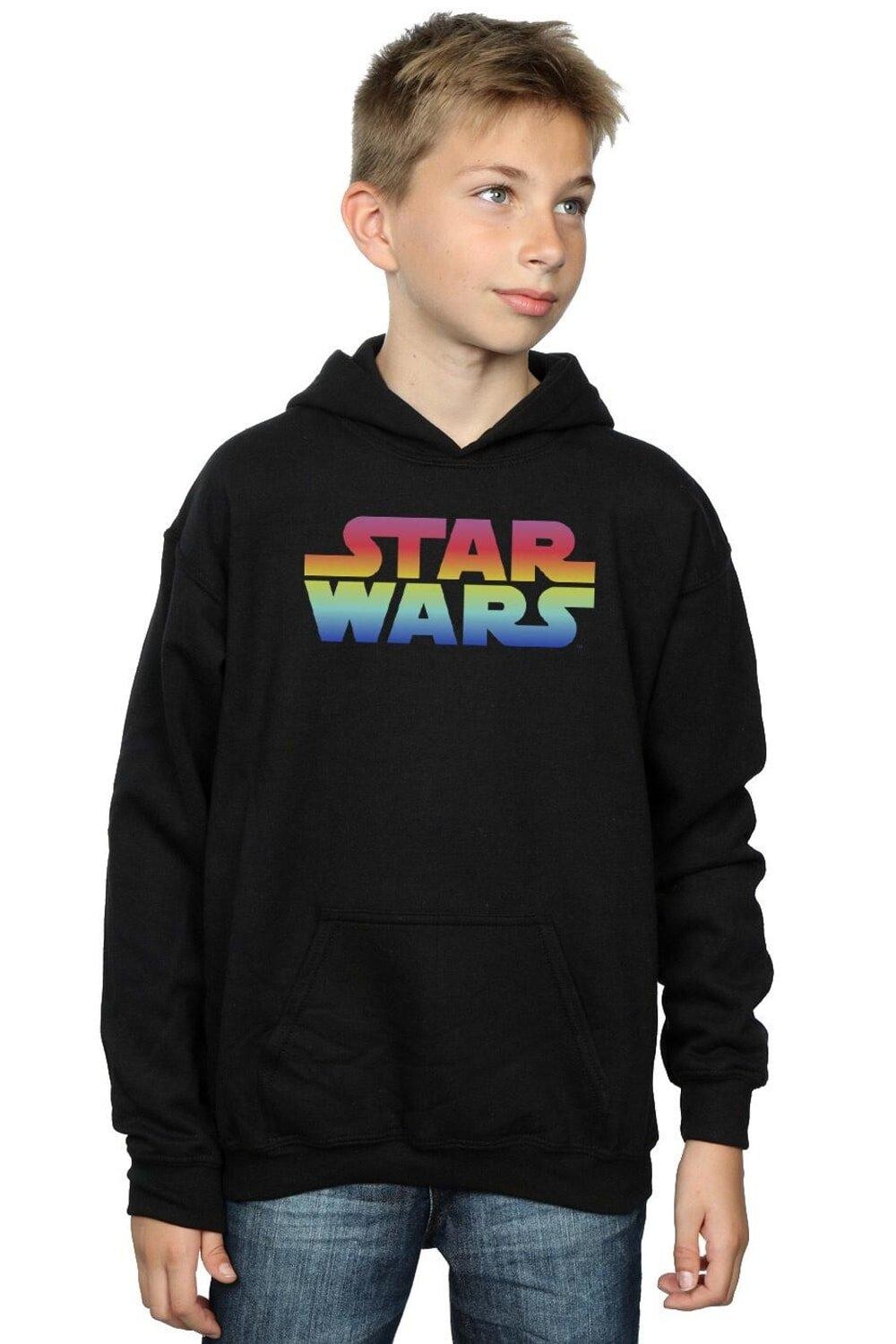

Толстовка с радужным логотипом Star Wars, черный
