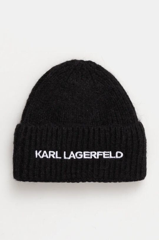 

Шерстяная шапка Karl Lagerfeld, черный