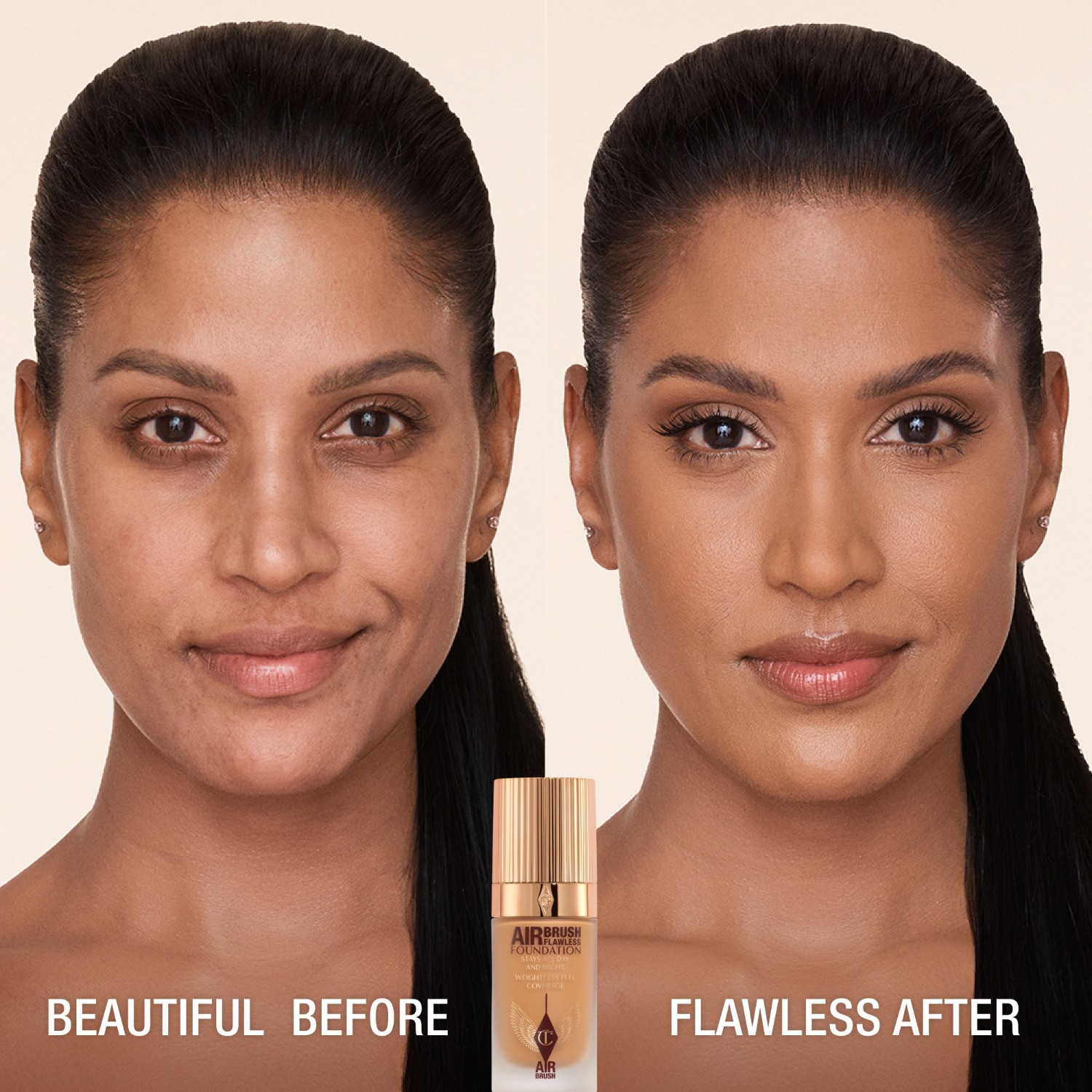 Тональный крем для лица airbrush flawless Charlotte Tilbury, 10 - cool, объем 30 мл — фото 2