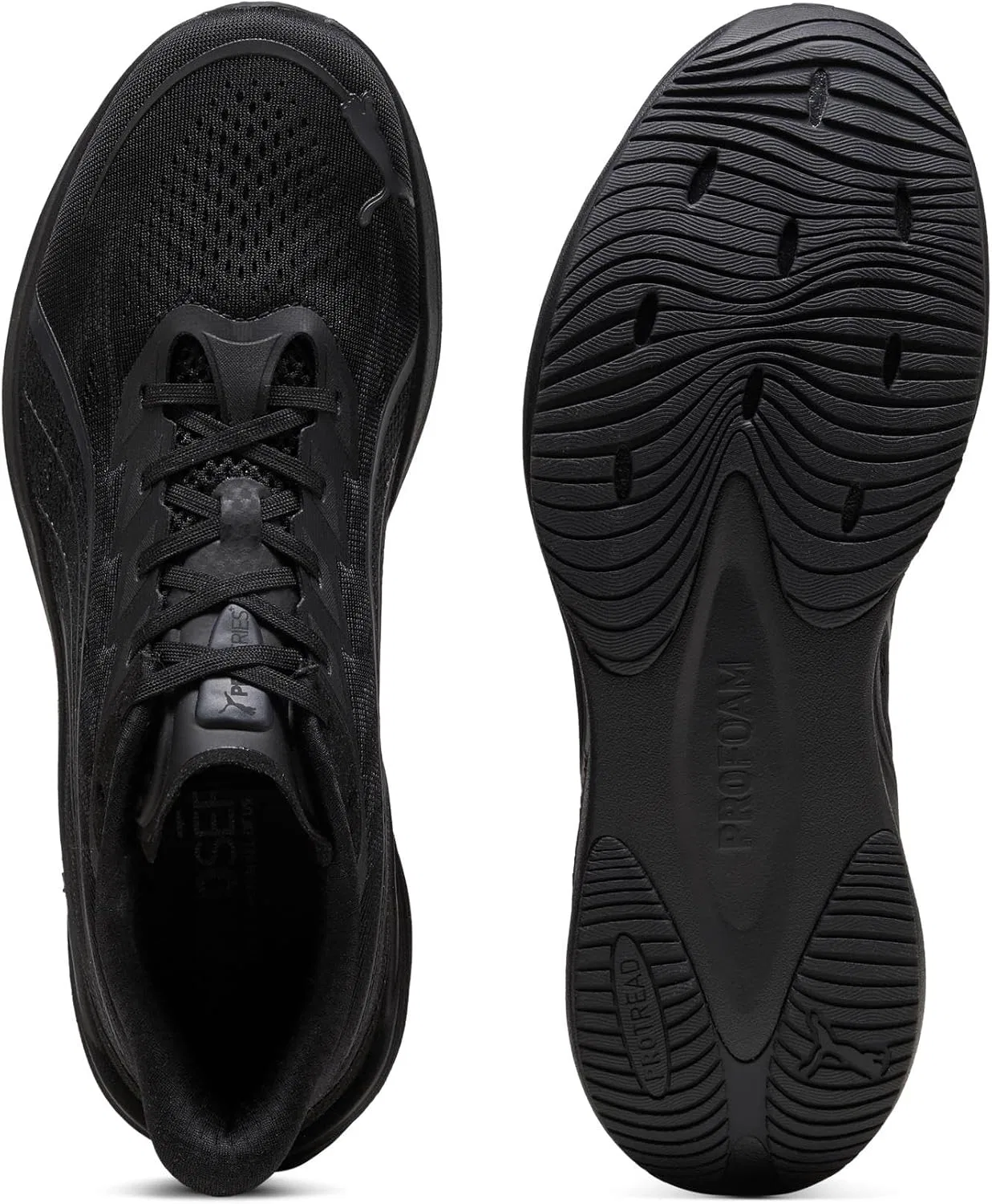 Кроссовки для бега по улицам PUMA Unisex Darter Pro 2, Puma Black, Flat, Dark Grey — фото 4