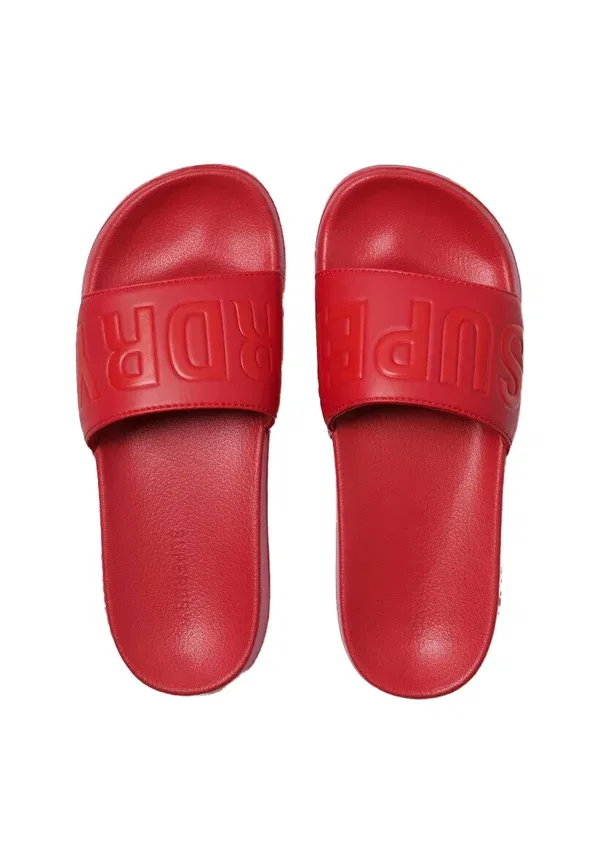 Тапочки Superdry code core pool sliders, Superdry & Co, рисково-красный — фото 3